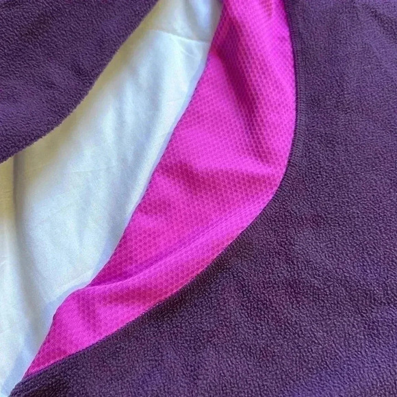 North Face two tone purple fleece zip up  jacket size medium - Picture 3 of 6